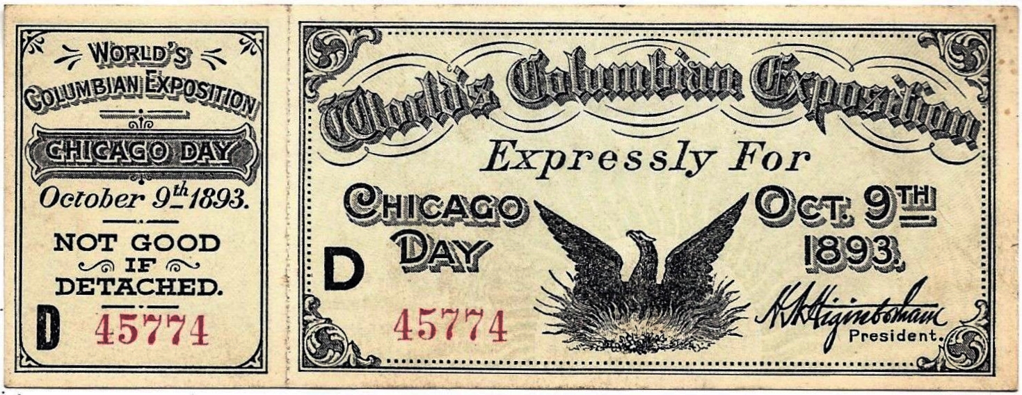 Chicago Day, October 9, 1893. World's Columbian Exposition